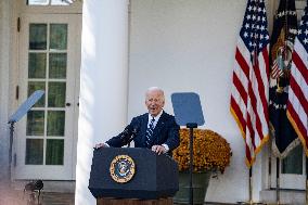 President Joe Biden Addressed The Nation For The Rose Garden