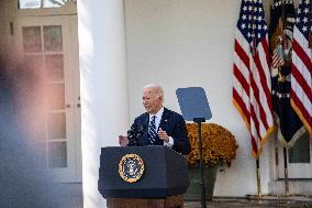 President Joe Biden Addressed The Nation For The Rose Garden