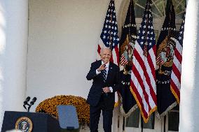 President Joe Biden Addressed The Nation For The Rose Garden