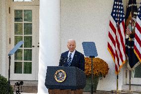 President Joe Biden Addressed The Nation For The Rose Garden