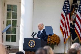 President Joe Biden Addressed The Nation For The Rose Garden