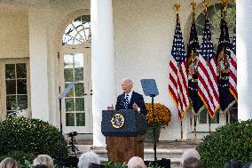 President Joe Biden Addressed The Nation For The Rose Garden