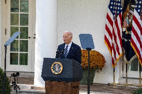 President Joe Biden Addressed The Nation For The Rose Garden