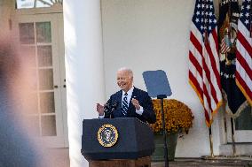 President Joe Biden Addressed The Nation For The Rose Garden