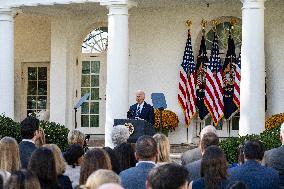 President Joe Biden Addressed The Nation For The Rose Garden