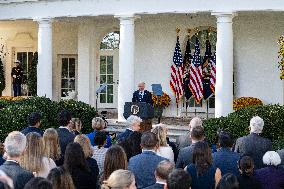 President Joe Biden Addressed The Nation For The Rose Garden