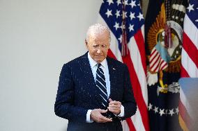 President Biden Speaks About The Transition To President Trump During A Speech In The Rose Garden