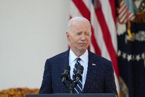 President Biden Speaks About The Transition To President Trump During A Speech In The Rose Garden