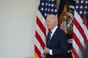 President Biden Speaks About The Transition To President Trump During A Speech In The Rose Garden