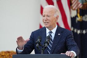 President Biden Speaks About The Transition To President Trump During A Speech In The Rose Garden