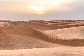 Panorama Of Sahara In Tunisia