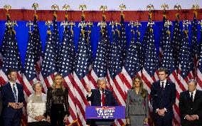 Trump Delivers Victory Speech - West Palm Beach