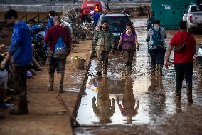 Flooding Following Storm DANA In The Valencia Town Of Paiporta, Spain