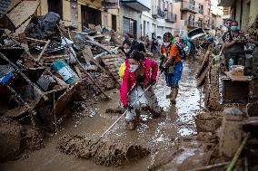 Flooding Following Storm DANA In The Valencia Town Of Paiporta, Spain