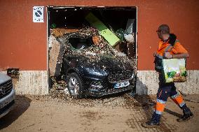 Flooding Following Storm DANA In The Valencia Town Of Paiporta, Spain