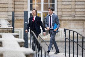 Gabriel Attal hearing at the French Senate - Paris