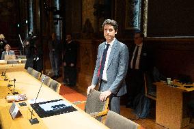 Gabriel Attal hearing at the French Senate - Paris