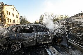 Aftermath of November 7 Russian guided bomb strike in Zaporizhzhia