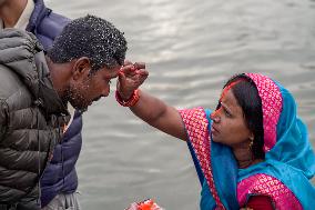 Hindu Devotees Celebrates Chhath Puja Festival In Nepal.