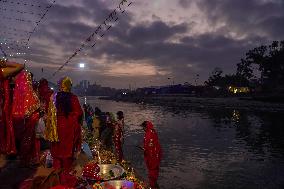 Hindu Devotees Celebrates Chhath Puja Festival In Nepal.