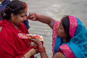 Hindu Devotees Celebrates Chhath Puja Festival In Nepal.