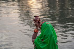 Hindu Devotees Celebrates Chhath Puja Festival In Nepal.