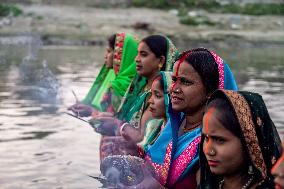 Hindu Devotees Celebrates Chhath Puja Festival In Nepal.