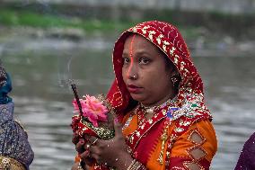 Hindu Devotees Celebrates Chhath Puja Festival In Nepal.