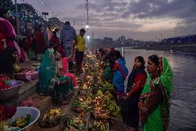 Hindu Devotees Celebrates Chhath Puja Festival In Nepal.