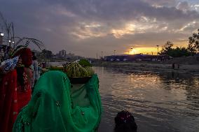 Hindu Devotees Celebrates Chhath Puja Festival In Nepal.