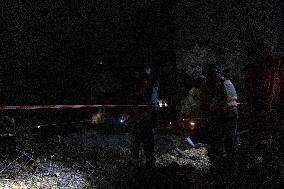 Rescuers Work At The Site Of A Glide Bomb Attack On A Residential Building In Kharkiv