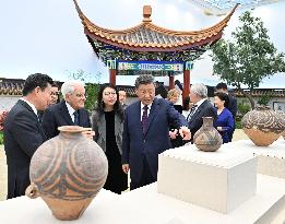 Xi Jinping Views Chinese Artifacts Returned By Italy - Beijing