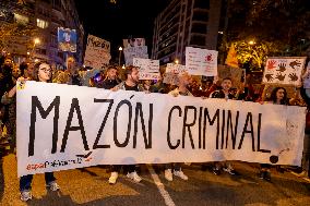 Demonstration In Barcelona Against Valencian Goverment After The Flood Crisis