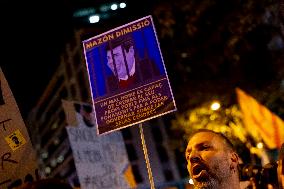 Demonstration In Barcelona Against Valencian Goverment After The Flood Crisis