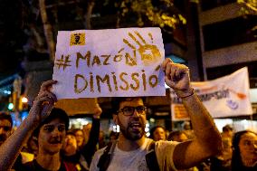 Demonstration In Barcelona Against Valencian Goverment After The Flood Crisis