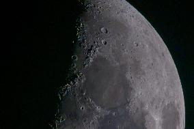 Crescent Moon Seen From Lisbon