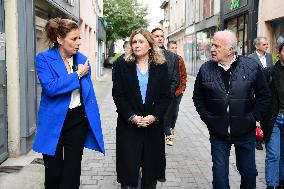 Mrs. Yael Braun Pivet Visit The Market Of Neuville Sur Saone