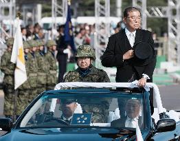 Japan PM Ishiba at GSDF inspection ceremony