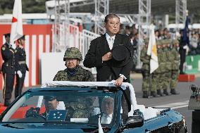 Japan PM Ishiba at GSDF inspection ceremony