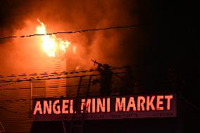 Large Fire Impacts Several Businesses In Jersey City New Jersey