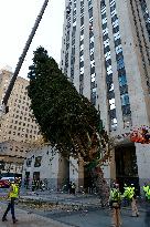 Rockefeller Center Christmas Tree Comes To New York City