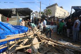 Aftermath of Israeli Airstrike In Gaza, Palestine