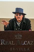 Johnny Depp At Press Conference For Modi - Madrid