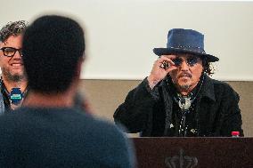 Johnny Depp At Press Conference For Modi - Madrid