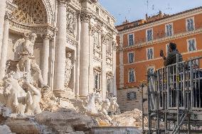 Inauguration Of Temporary Walkway To Access Trevi Fountain - Rome