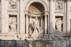 Inauguration Of Temporary Walkway To Access Trevi Fountain - Rome