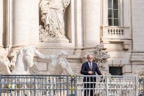 Inauguration Of Temporary Walkway To Access Trevi Fountain - Rome