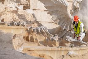 Inauguration Of Temporary Walkway To Access Trevi Fountain - Rome