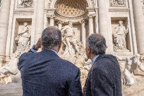 Inauguration Of Temporary Walkway To Access Trevi Fountain - Rome