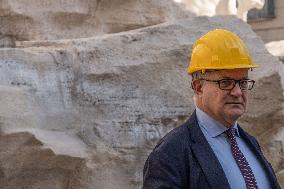 Inauguration Of Temporary Walkway To Access Trevi Fountain - Rome